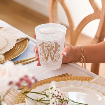 Personalised Frosted Wedding Cups Custom Shatterproof Cups Wedding Reception Favors Frosted Cups for Wedding