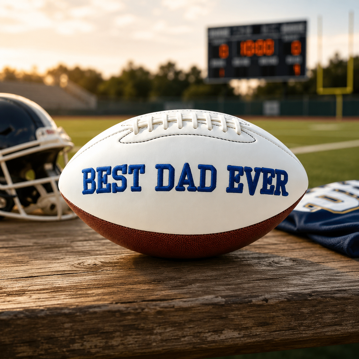 Personalised Embroidered Football Custom Keepsake Ball Fathers Day Gift from Kids