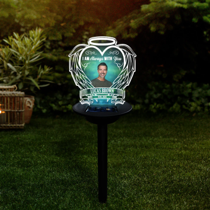 Personalised Memorial Solar Garden Light Memorial Gift for Loss of Family Custom Always On Our Minds Light Up Remembrance Stake