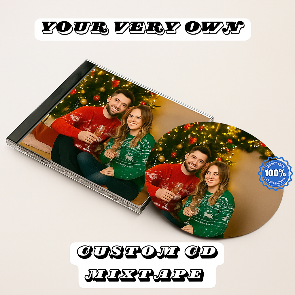 Christmas Gifts Personalised Photo CD Mixtape 12 Songs Playlist with Custom Songs Jewel Case CD Artwork Gifts
