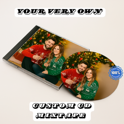 Christmas Gifts Personalised Photo CD Mixtape 12 Songs Playlist with Custom Songs Jewel Case CD Artwork Gifts