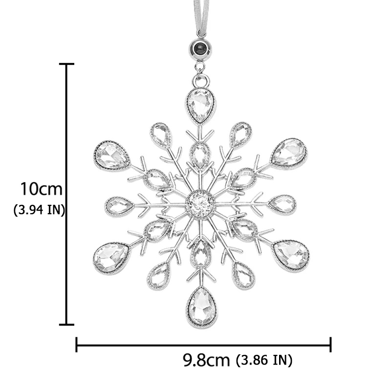 Personalised Photo Projection Snowflake Ornaments with Picture Inside Christmas Tree Decoration Gifts
