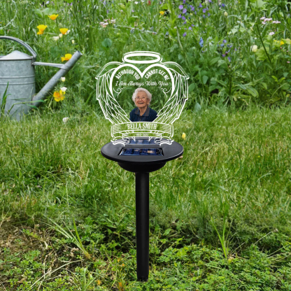Personalised Memorial Solar Garden Light Memorial Gift for Loss of Family Custom Always On Our Minds Light Up Remembrance Stake