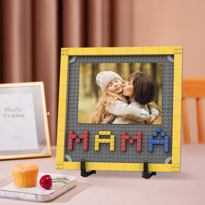Personalised Photo Building Brick Puzzle Custom Building Block Family Gifts for Mama and Papa