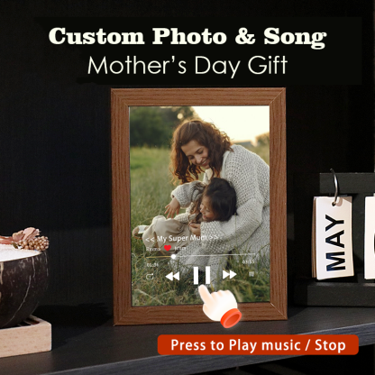 Photo Frame with Music Custom Whole Song Frame Personalised Music Player Mother's Day Gifts (Can Play Whole Song)