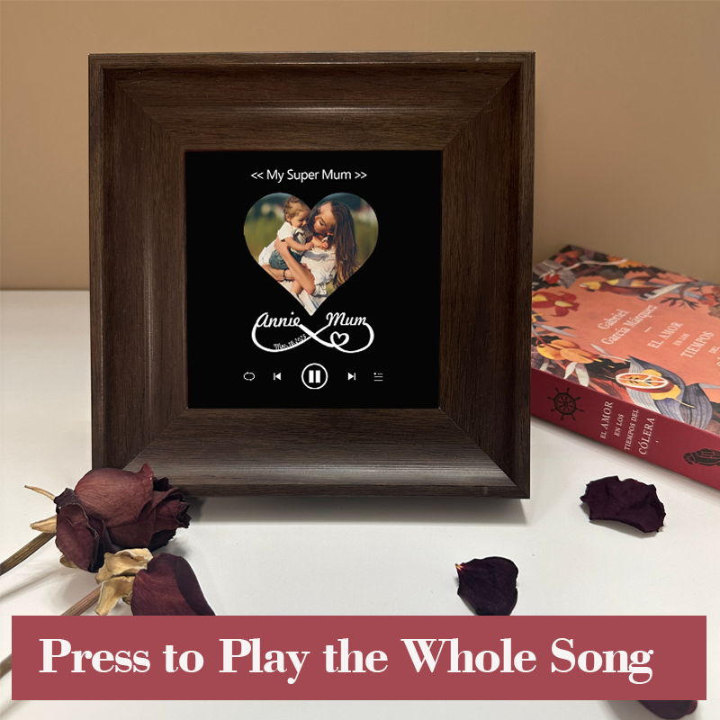 Personalised Photo Frame with Custom Whole Song Picture Frame Music Player Gifts for Mother (Can Play Whole Song)