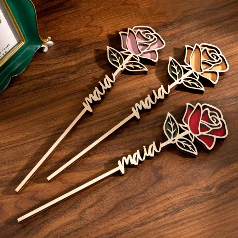 Personalised Wooden Birth Flower Garden Sign Grandma's Garden Names & Birth Month Flowers