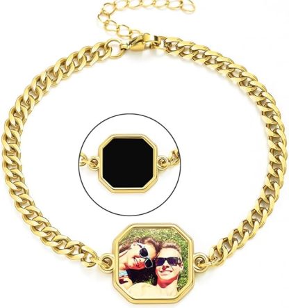 Personalised Heat-Activated Magic Bracelet Custom Thermochromic Photo Hidden Picture Memorial Gift Valentine's Gift