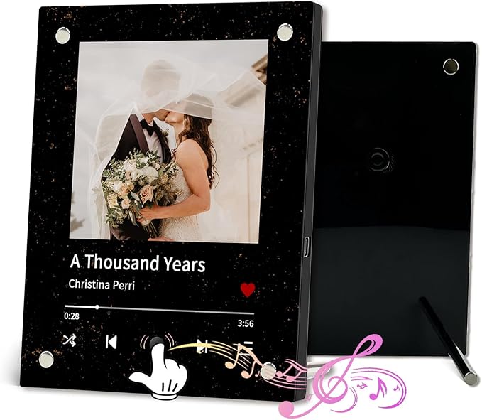 Personalised Music Photo Frame Song Ornaments Anniversary Gift For Her