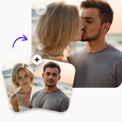 Personalised AI Kissing Video Photo Frame with Custom Whole Song AR Frame Personalised Music Player (Can Play Whole Song)