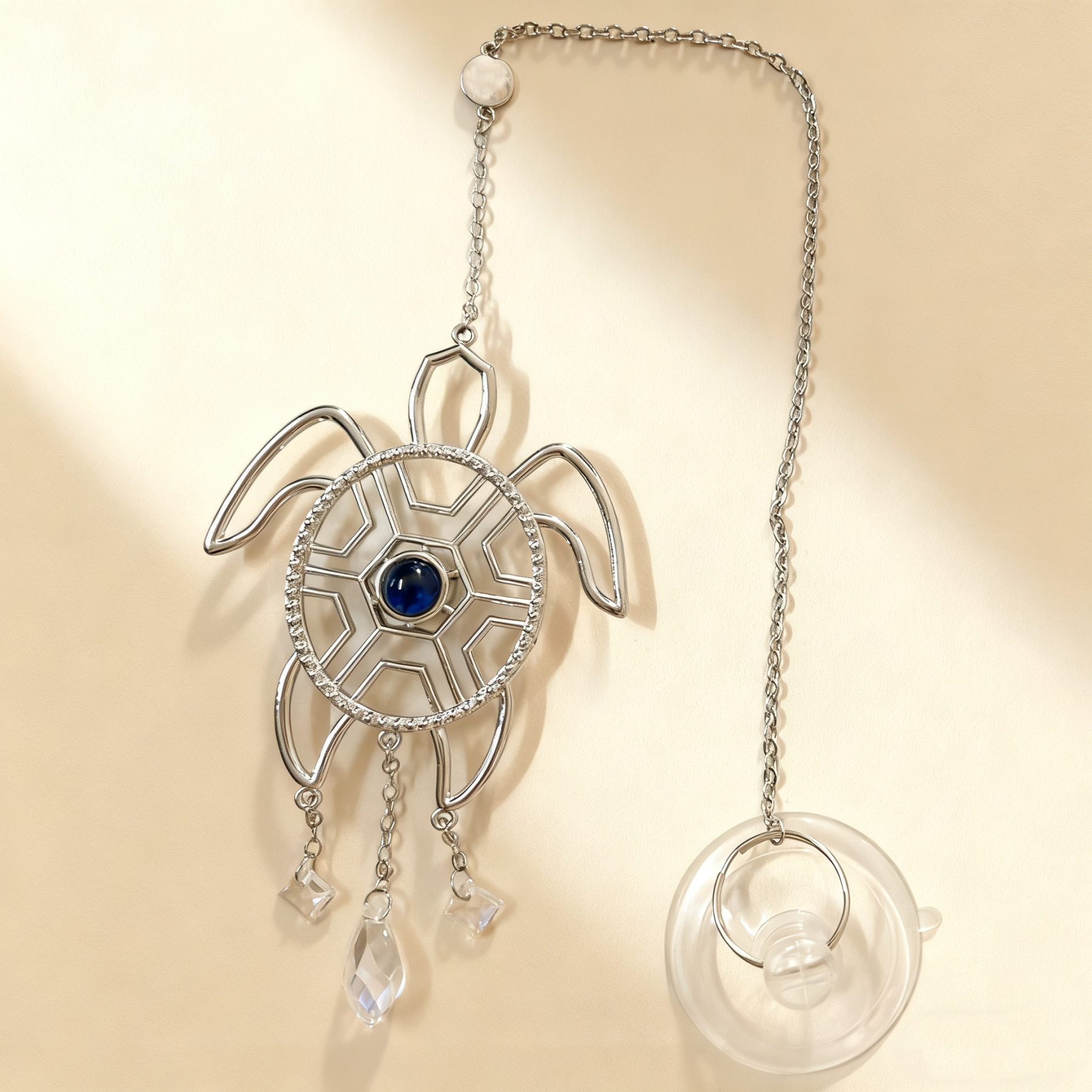 Personalised Sunburst Photo Sea Turtle Sun Catcher Custom Projection Ornaments Gift for Christmas