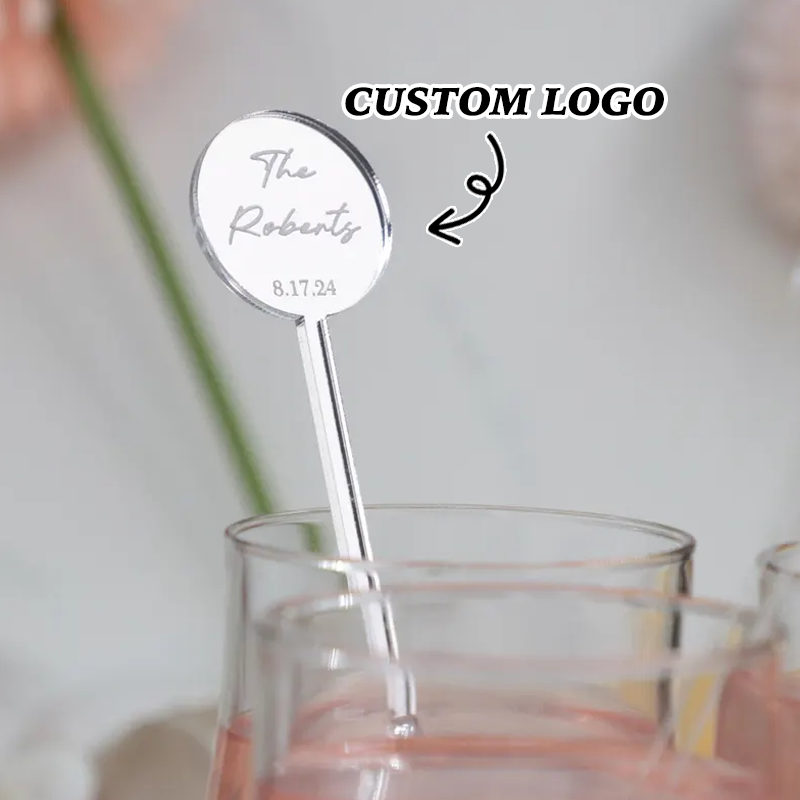 Personalised Wedding Drink Stirrers | 32 Designs, Name & Date Custom Acrylic Stir Sticks