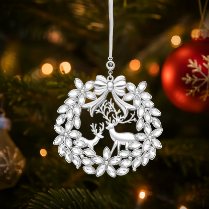 Personalised Photo Wreath Projection Ornaments Christmas Tree Decoration Ornaments with Picture Inside Christmas Gifts