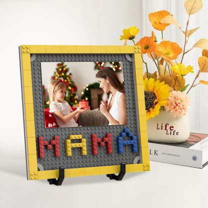 Personalised Photo Building Brick Puzzle Custom Building Block Family Gifts for Mama and Papa