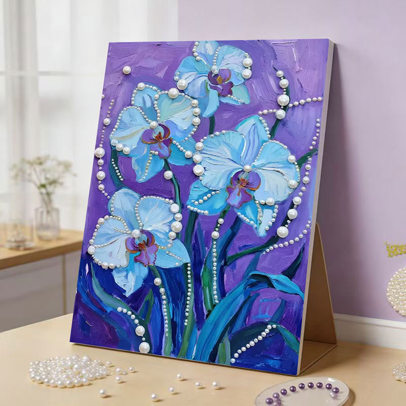 DIY Pink Castle Pearl Painting Kit - Handmade Crystal Diamond Art with Frame Beginner-Friendly Wall Decor Gift for Friends