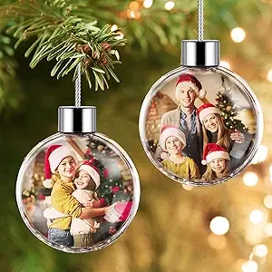 Custom Photo Christmas Bauble Tree Decoration Personalised Ball Ornament Christmas Gifts