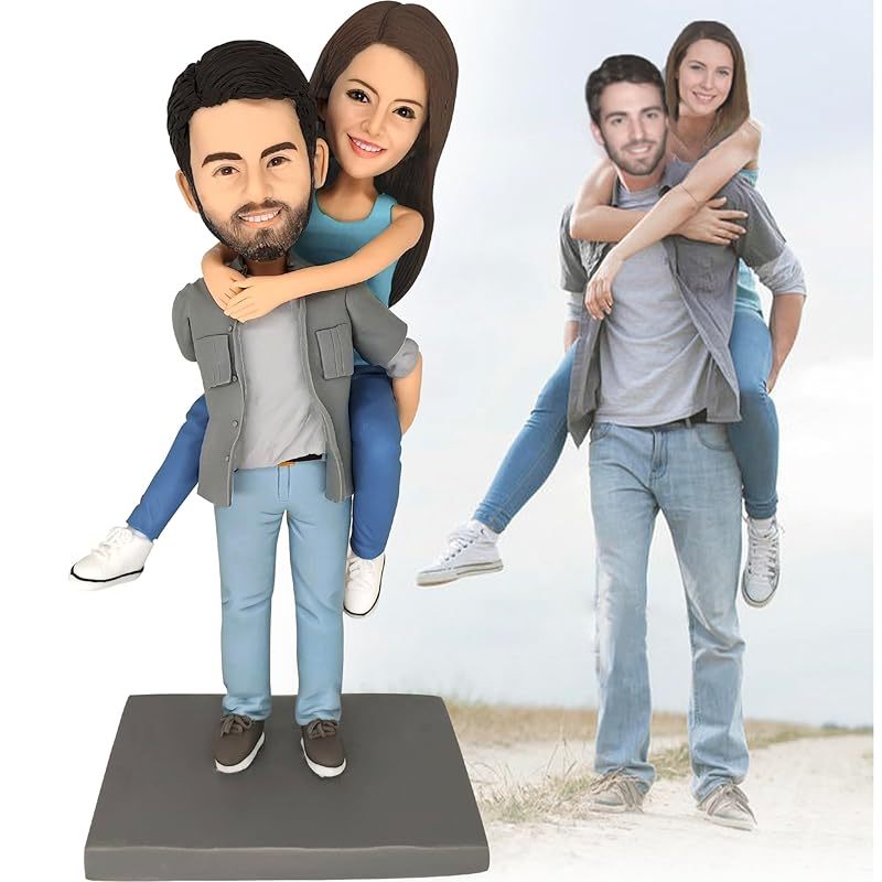 Fully Customizable 2 person Custom Bobblehead With Engraved Text