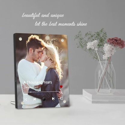 Personalised Music Photo Frame Song Ornaments Anniversary Gift For Her