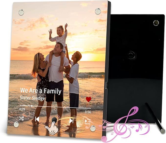 Personalised Music Photo Frame Song Ornaments Anniversary Gift For Her