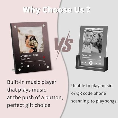 Personalised Music Photo Frame Song Ornaments Anniversary Gift For Her