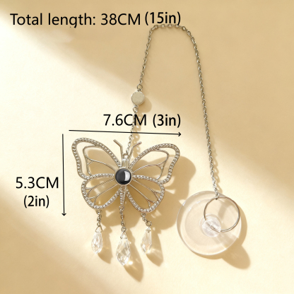 Personalised Butterfly Photo Sun Catcher Christmas Gift for Grandmother