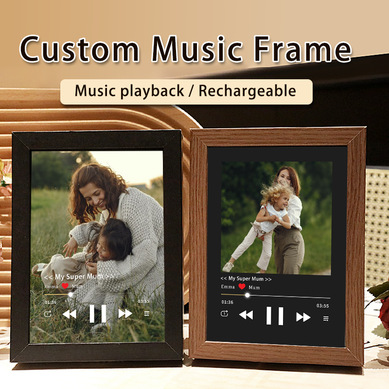 Photo Frame with Music Custom Whole Song Frame Personalised Music Player Mother's Day Gifts (Can Play Whole Song)