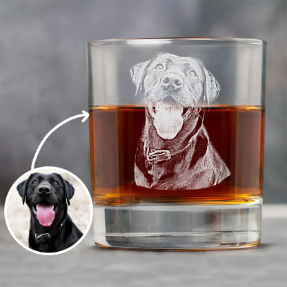 Personalised Engraved Photo Glass Custom Logo Whiskey Glass with Your Photo Gift for Father