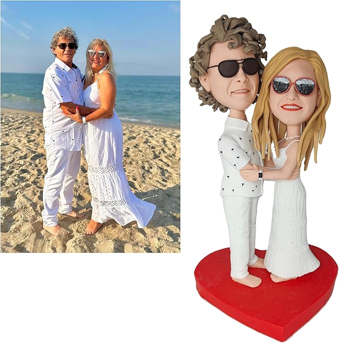 Fully Customizable 2 person Custom Bobblehead With Engraved Text