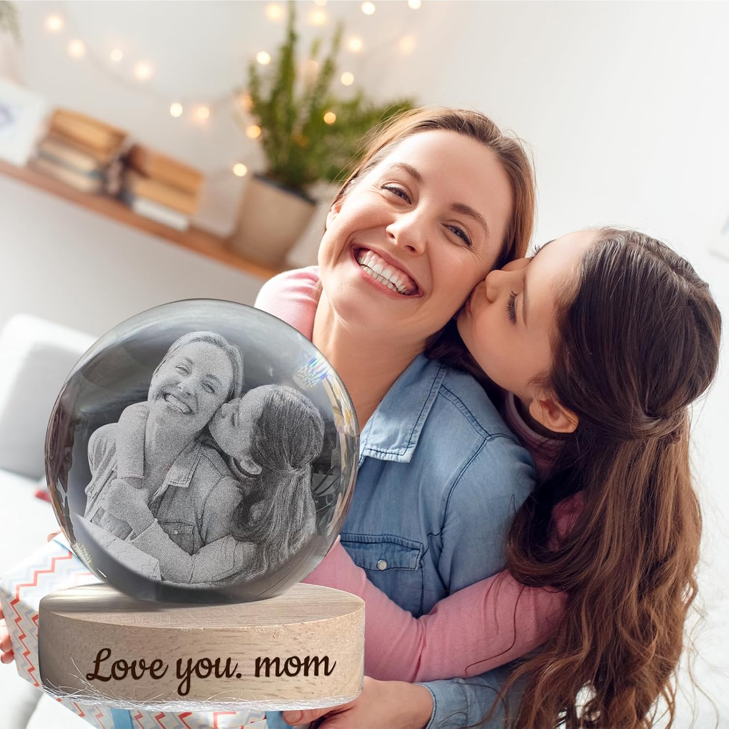 Customized 3D Fetal Ultrasound Crystal Ball Night Light Warm Gift for New Mothers