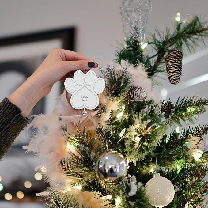 Personalised Christmas Picture Ornament with Custom Photo Projection for Tree Hanging Xmas Gifts