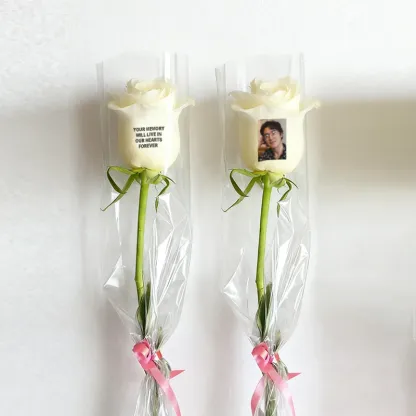 Beautiful Custom Photo Rose Personalised Engravable Rose with Custom Photos The Best Gift for Couples