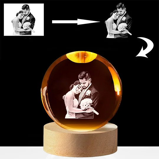 Customized 3D Fetal Ultrasound Crystal Ball Night Light Warm Gift for New Mothers