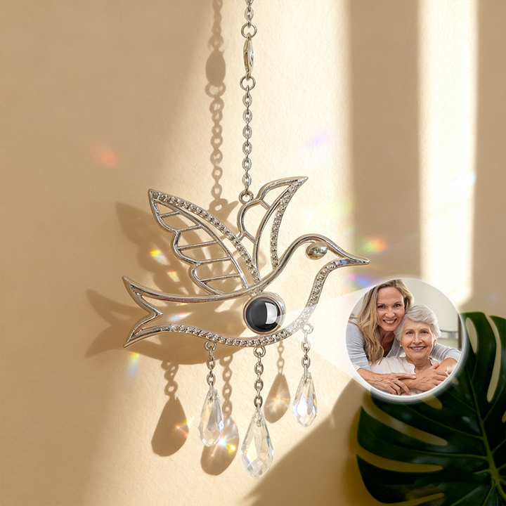 Personalised Photo Sun Catcher Projection Ornaments Cardinal Memorial Gift for Christmas