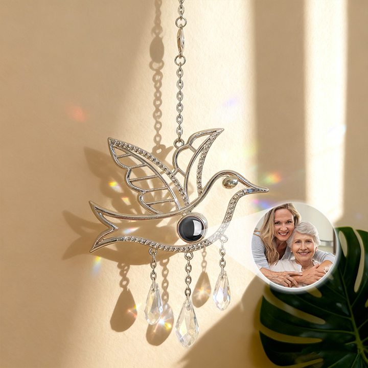 Personalised Photo Sun Catcher Projection Ornaments Cardinal Memorial Gift for Christmas