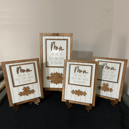 Personalised Name Wooden Puzzle Custom Sign Frame Mothers Day Gifts
