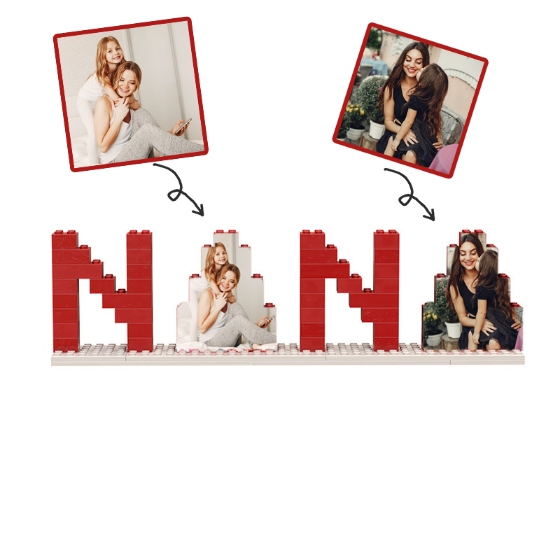 Custom Photo Building Brick Puzzle Personalised Building Block Gifts for Nana