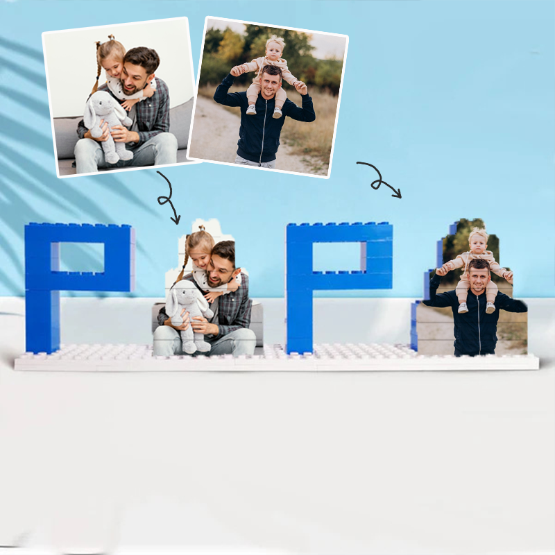 Custom Photo Building Brick Puzzle Personalised Building Block Papy Gifts for Father