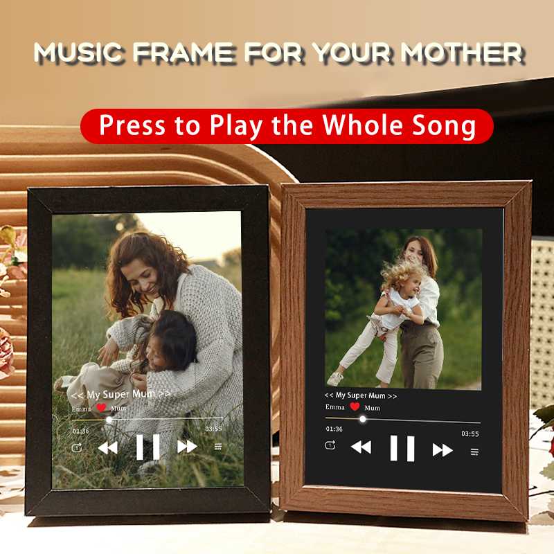 Photo Frame with Music Custom Whole Song Frame Personalised Music Player Mother's Day Gifts (Can Play Whole Song)