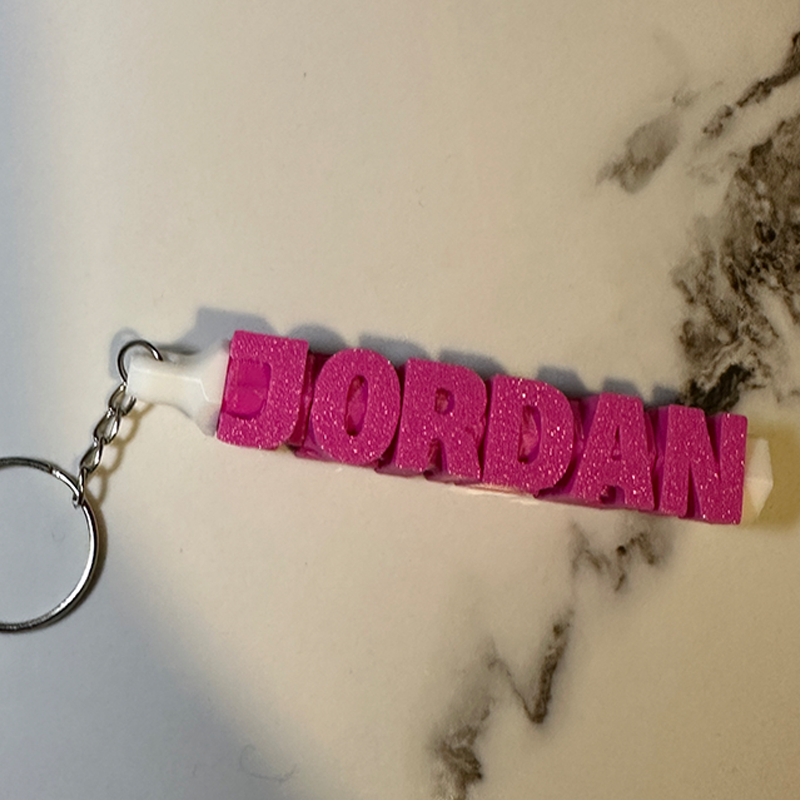 Personalised 3D Printed Name Keychain Custom Text Key Ring  Name Tags for School Bags Unique Gifts for Kids