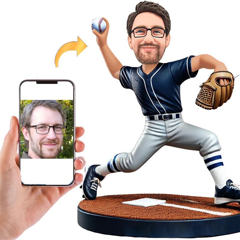 Handcraft Custom Bobbleheads Male Professional Baseball Player Add Text