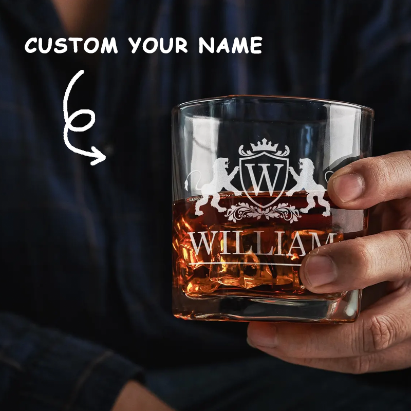 Personalised Whiskey Glass Custom Engraved Rocks Glasses Bourbon Glass Gifts for Whiskey Drinkers