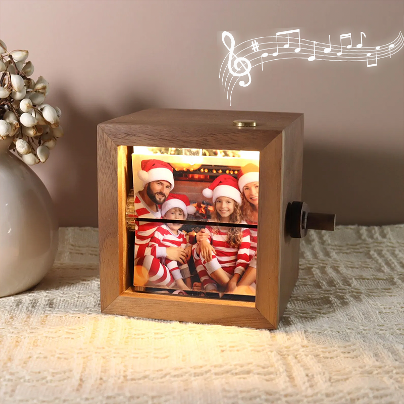 Personalised Whole Song Flipbook Frame Christmas Gifts Animation Machine Hand Motion Photo Cube Album Music Night Light
