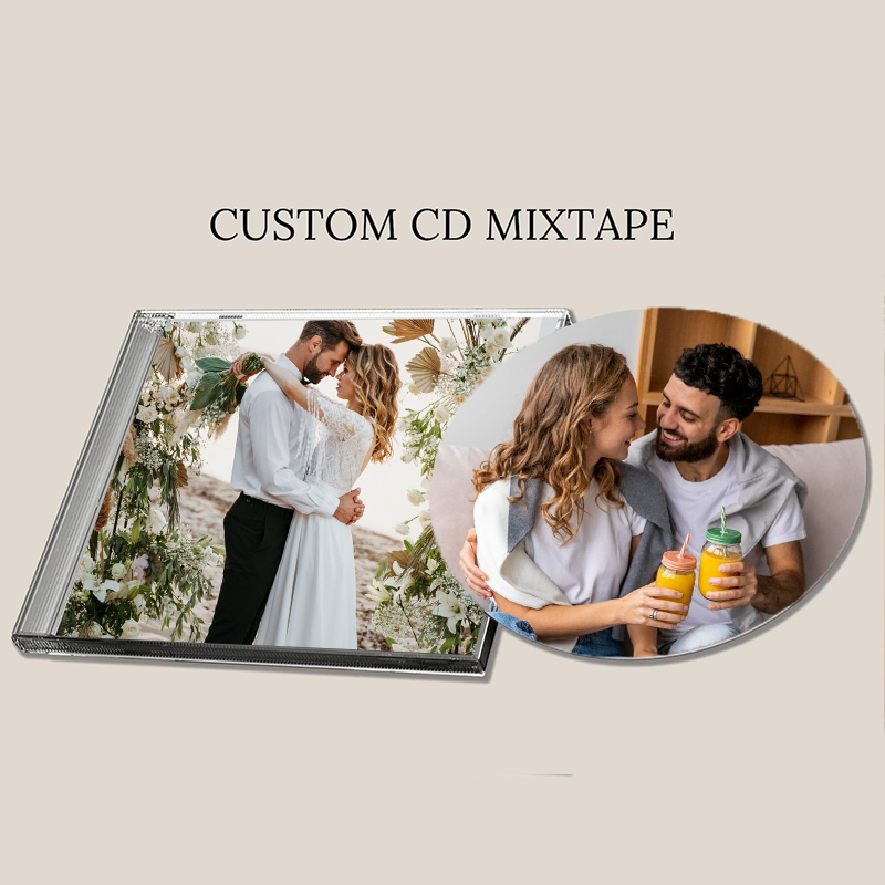 Personalised Photo CD Mixtape 12 Songs Playlist with Custom Songs Jewel Case CD Artwork Gifts