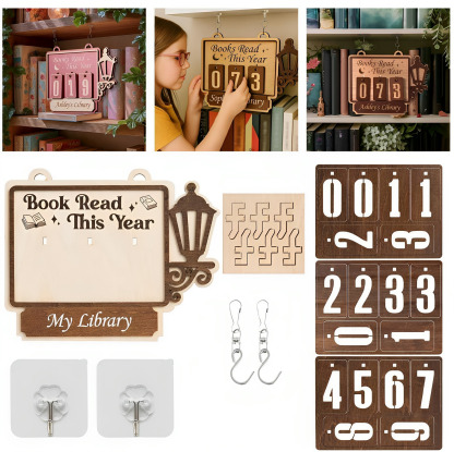 Personalised Hanging Tracker Sign Custom Books Read Tracker Books Read This Year Gift for Readers