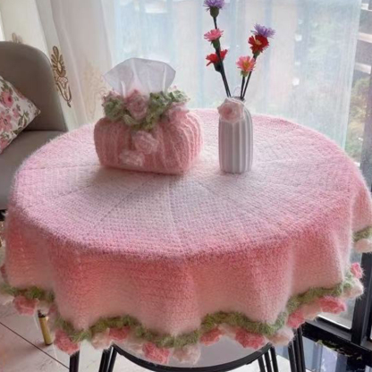 FINISHED Handmade Crochet Flower Dreamy Throw Blanket Bouquet Rose Bouquet Knitted Bouquet Ready-Made Blanket