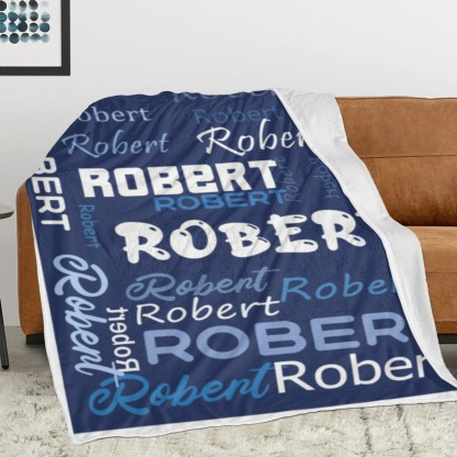 Custom Name Blankets and Throws Personalised Flannel Blanket for Kids Christmas Gifts