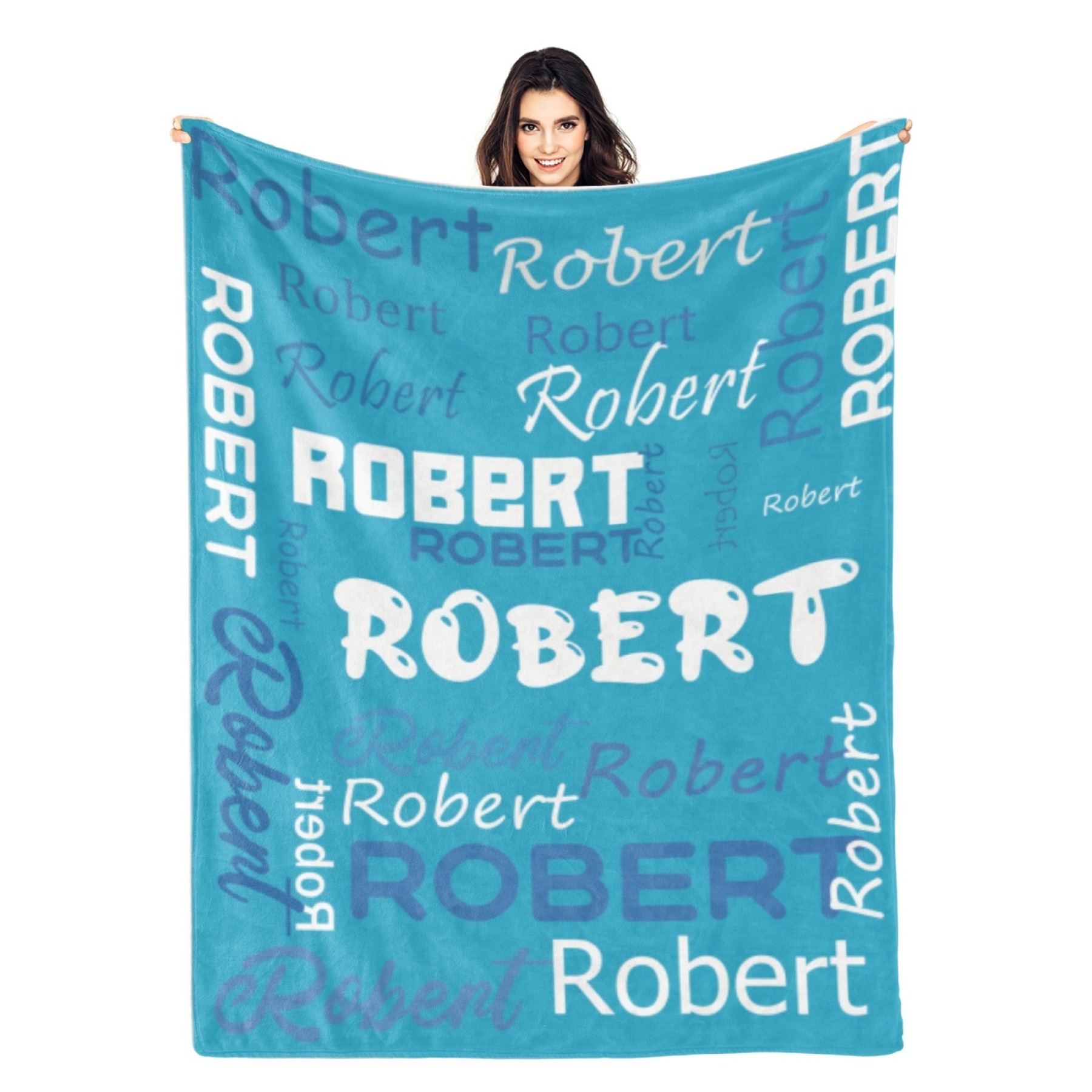 Custom Name Blankets and Throws Personalised Flannel Blanket for Kids Christmas Gifts