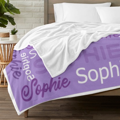 Custom Name Blankets and Throws Personalised Flannel Blanket for Kids Christmas Gifts