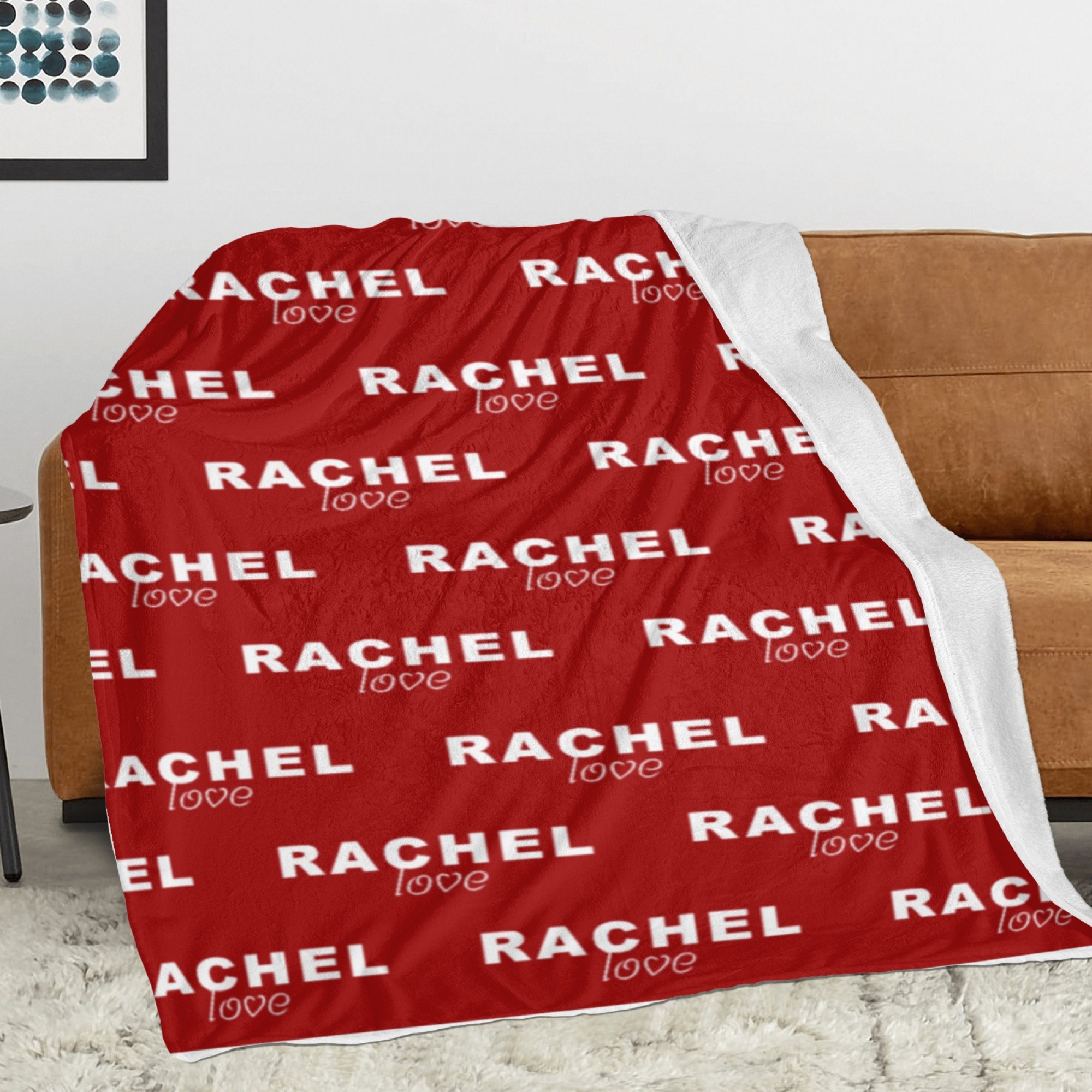 Personalised Baby Flannel Blanket with Name Multi-Color Blanket for Christmas and Baby Showers