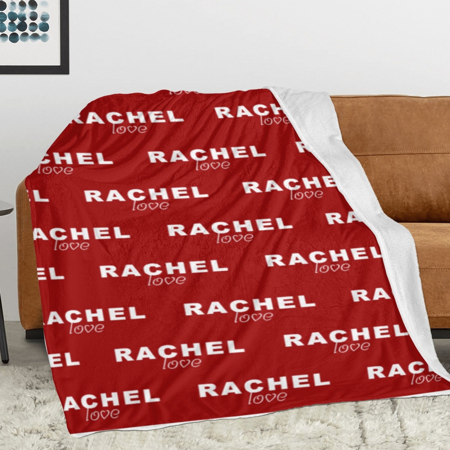 Personalised Baby Flannel Blanket with Name Multi-Color Blanket for Christmas and Baby Showers